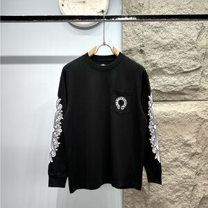 Chrome Hearts Black Long Sleeve with White Graphic